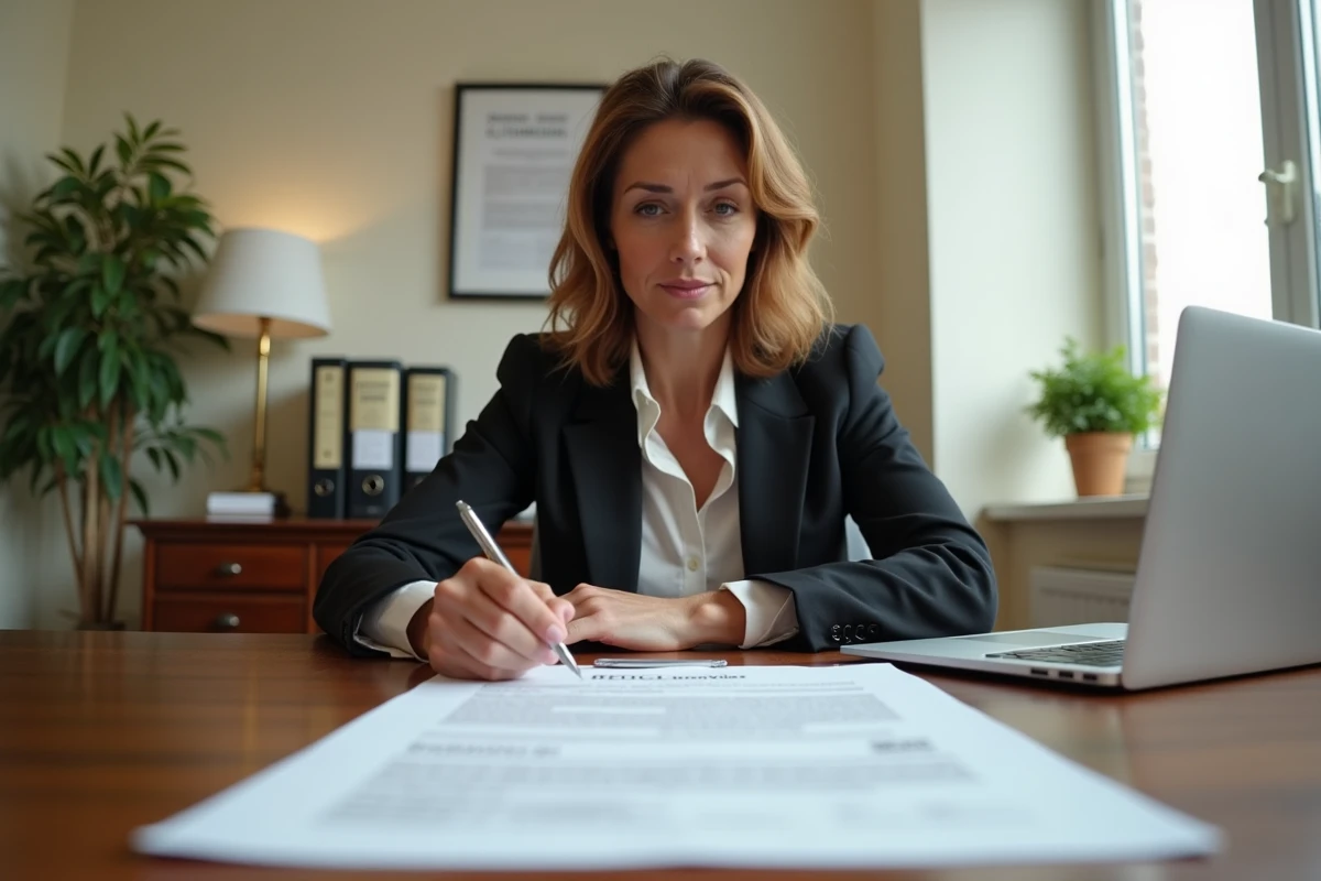 Avocate examinant un contrat de bail et les conditions d'un congé pour motif légitime et sérieux selon la loi du 6 juillet 1989