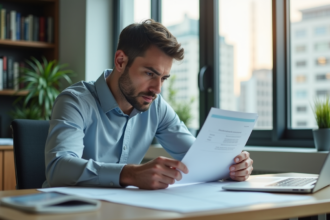 Homme d'affaires en réunion dans un bureau moderne