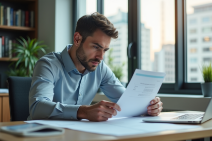 Homme d'affaires en réunion dans un bureau moderne