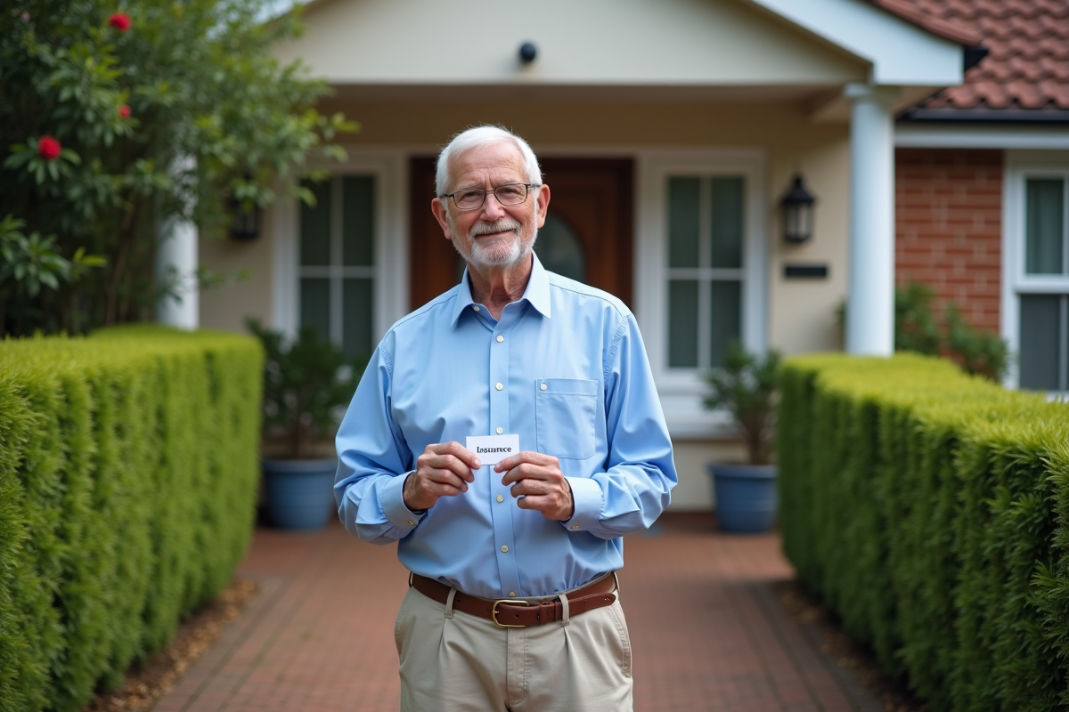 Homme retraité tenant une carte d